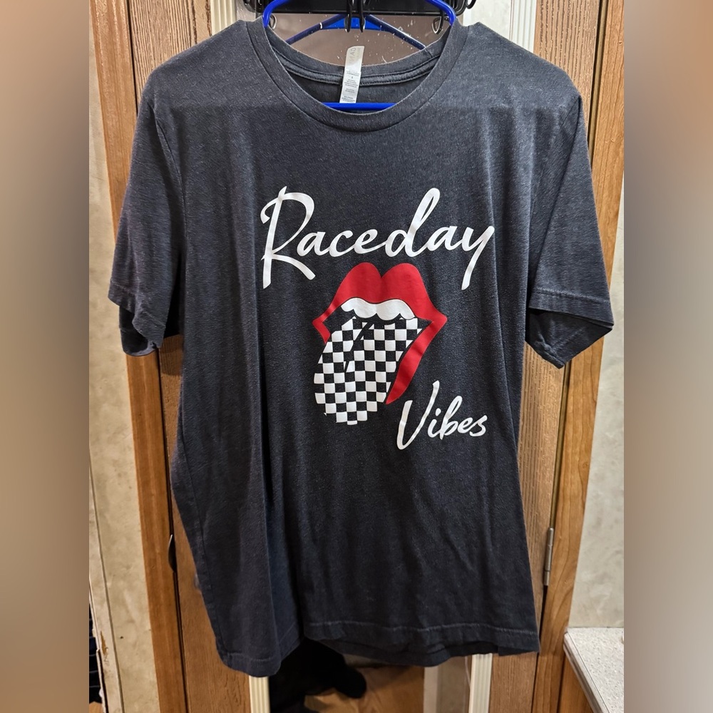 Raceday Vibes Graphic Tee – Bella + Canvas Women’s Large